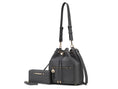Load image into Gallery viewer, (charcoal)Larissa Women's Bucket Bag with Wallet by Mia k - BagNook