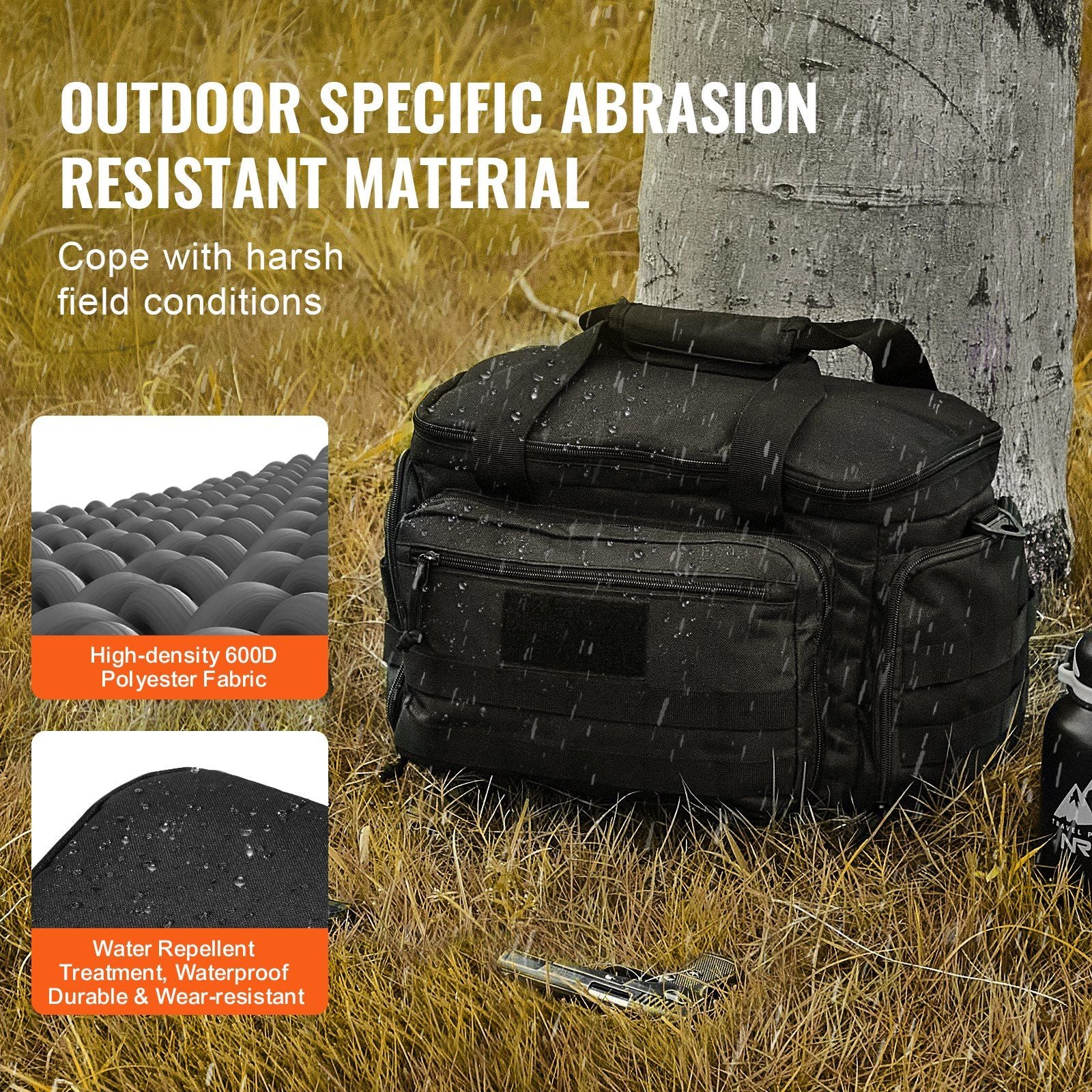 VEVOR Tactical Range Bag for 4 Pistols - Black - BagNook