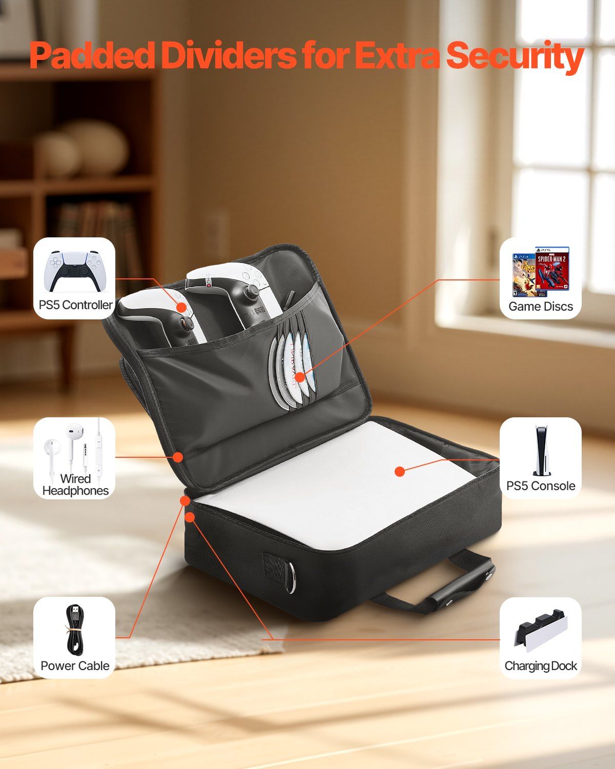 PS5 Carrying Case Travel Bag for Playstation 5 PS5 Slim Waterproof - BagNook