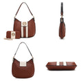 Load image into Gallery viewer, (cognac)Torri Hobo Shoulder Bag with Wallet by Mia K - BagNook