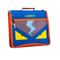 Load image into Gallery viewer, The Fliptop Monster - 2 Inch Zipper binder w/ organization cover - Navy - BagNook