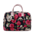 Load image into Gallery viewer, (navy blue)Jayla Quilted Botanical Pattern Duffel Bag by Mia k - BagNook