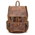Load image into Gallery viewer, (brown)The Hagen Backpack | Vintage Leather Backpack - BagNook