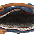 Load image into Gallery viewer, Abby Denim Frill Shoulder Bag - Upcycled Leather - BagNook