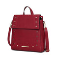 Load image into Gallery viewer, (red)Elke Vegan Leather Backpack by Mia K - BagNook