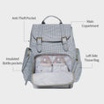 Load image into Gallery viewer, (grey)Tweed Like Diaper Backpack - BagNook