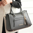 Load image into Gallery viewer, (charcoal)Valeria Satchel Handbag with Keyring by Mia K - BagNook