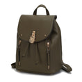 Load image into Gallery viewer, (olive)andria V-Leather Backpack by Mia K - BagNook