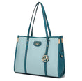Load image into Gallery viewer, (seafoam-turquoise)Kindred Oversize Tote Vegan Leather by Mia k - BagNook