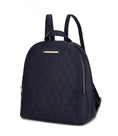 Load image into Gallery viewer, (navy)Sloane Vegan Leather Multi-Compartment Backpack by Mia K - BagNook
