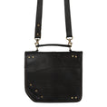Load image into Gallery viewer, Casey Crossbody - Upcycled Leather + Vegan Leather - Black - BagNook