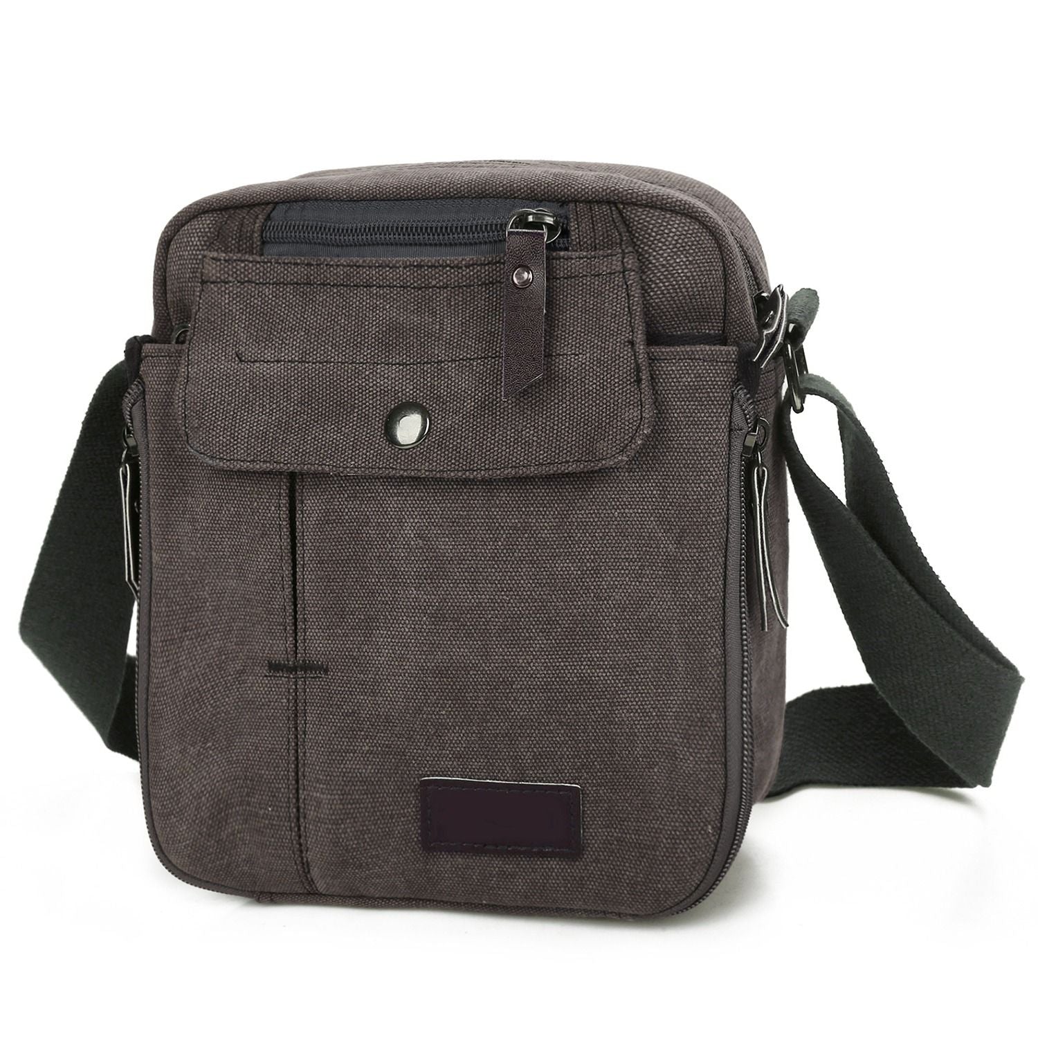 (grey)Unisex Canvas Lightweight Crossbody Bag - BagNook