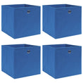Load image into Gallery viewer, Storage Boxes 4pc 12.6"x12.6"x12.6" Fabric - Blue - BagNook