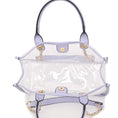 Load image into Gallery viewer, (lilac)Diva PVC Tote Bag with Tweed Bucket Bag by Mia K. - BagNook