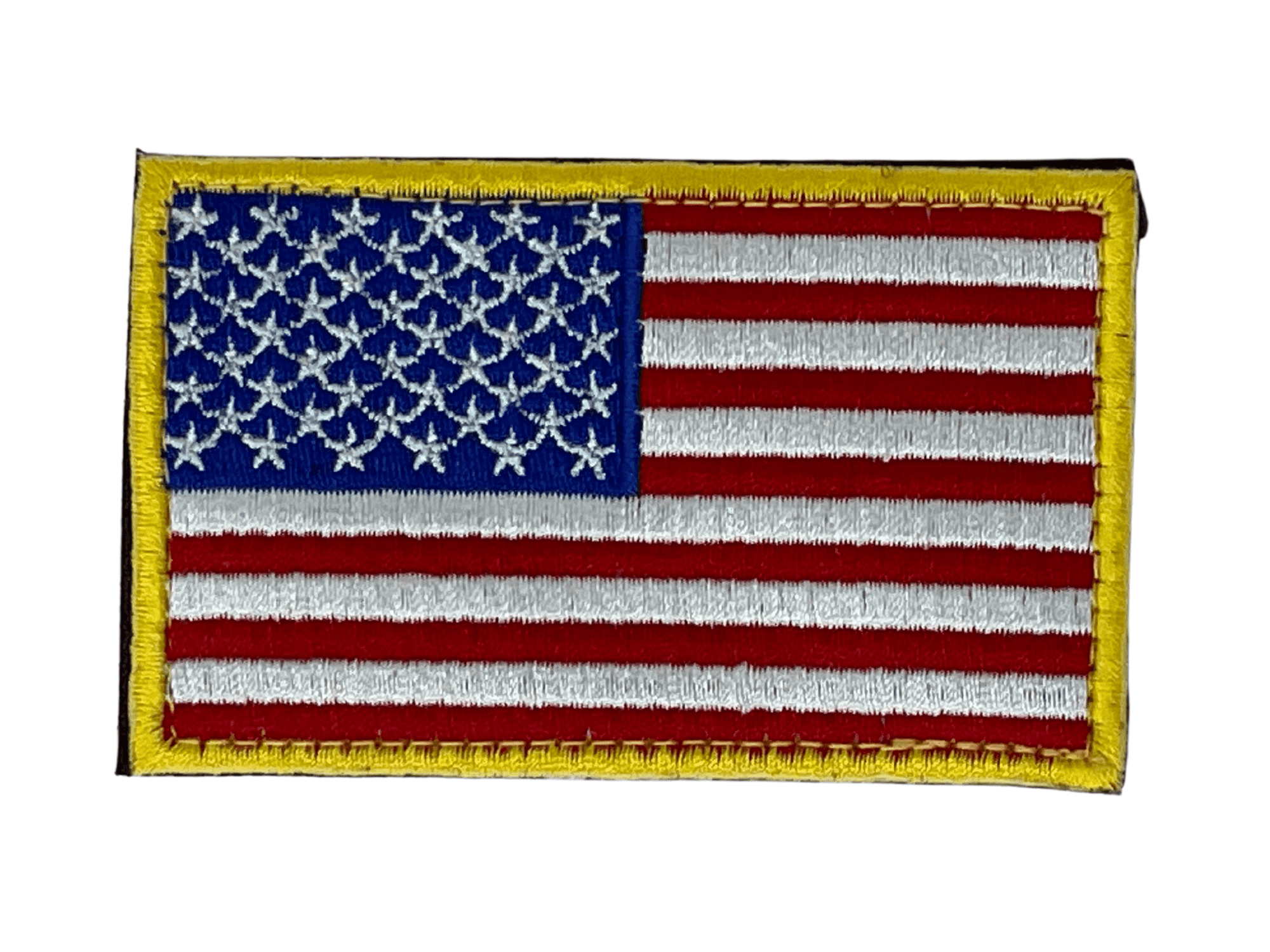(yellow red white & blue)Tactical USA Flag Patch w/Detachable Backing - BagNook