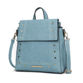 Load image into Gallery viewer, (denim)Elke Vegan Leather Backpack by Mia K - BagNook