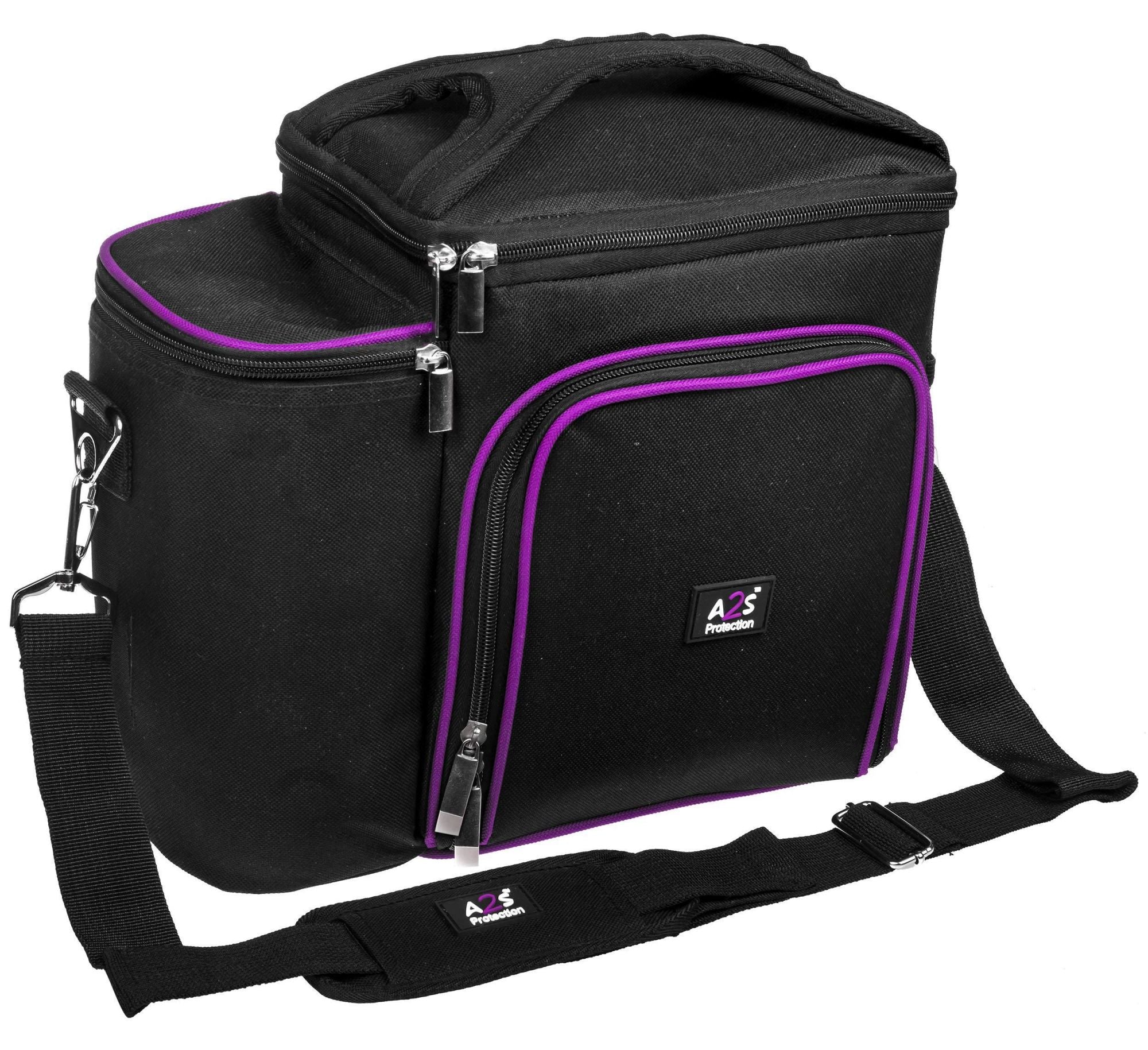 Meal Prep Insulated Lunch Box, Black Purple - BagNook