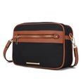 Load image into Gallery viewer, (black-cognac)Jimena Crossbody Pouch Handbag by Mia K - BagNook