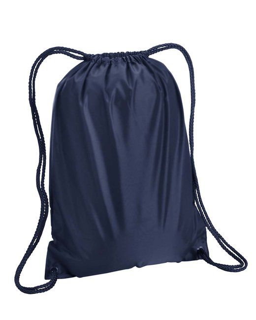 (navy)Drawstring Backpack 14" x 18" - bagNook