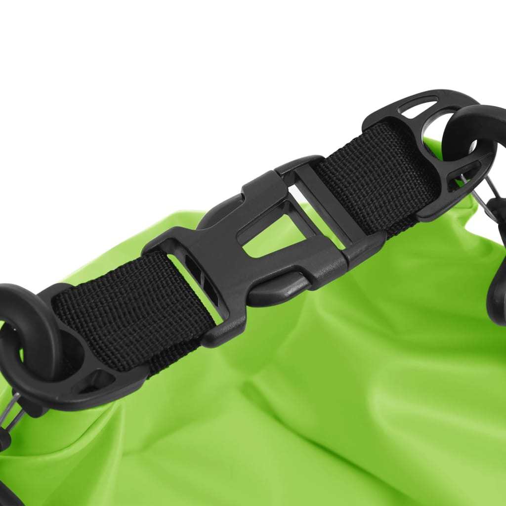 Dry Bag with Zipper 4 gal PVC - Green - BagNook