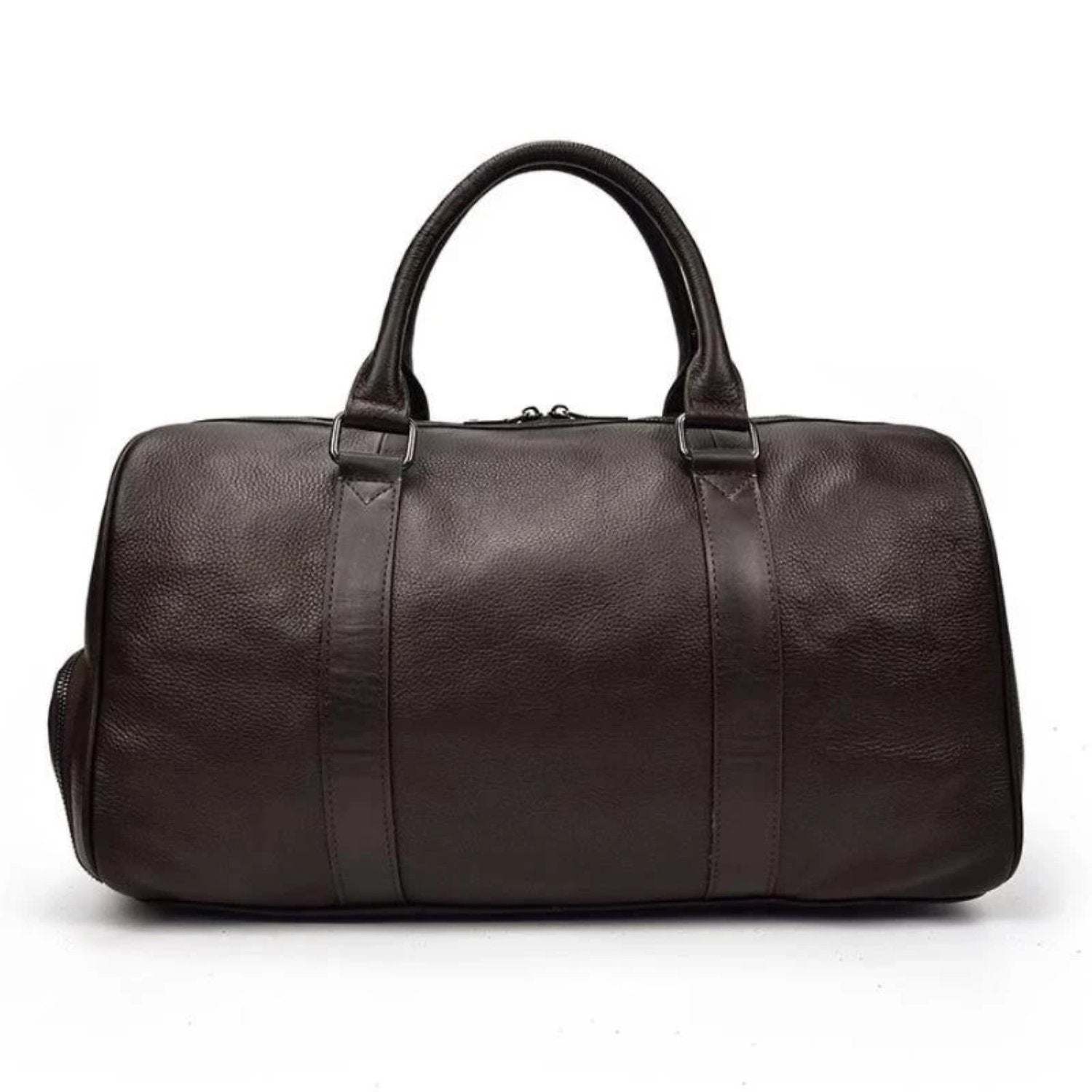 (brown)The Endre Weekender | Vintage Leather Duffle Bag - BagNook