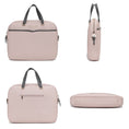 Load image into Gallery viewer, (blush)Rose Vegan Leather Laptop Briefcase by Mia K - BagNook
