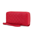 Load image into Gallery viewer, (red)Honey Leather Flower Embossed Wallet by Mia K - BagNook