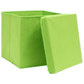 Load image into Gallery viewer, Storage Boxes w/Lids 4pc 12.6"x12.6"x12.6" Fabric - Green - BagNook