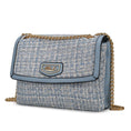 Load image into Gallery viewer, (lt blue)Mackenzie Tweed Shoulder Handbag by Mia K - BagNook