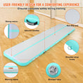 Load image into Gallery viewer, VEVOR Gymnastics Inflatable Air Mat, 4" Thick, 13ft Mint Green - BagNook