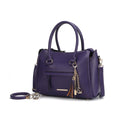 Load image into Gallery viewer, (purple)aleria Satchel Handbag with Keyring by Mia K - BagNook
