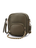 Load image into Gallery viewer, (olive)Winona Vegan Leather Crossbody by Mia k - BagNook