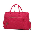 Load image into Gallery viewer, (fuchsia)Jayla Solid Quilted Cotton Duffel Bag by Mia K - BagNook