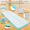 Load image into Gallery viewer, VEVOR Gymnastics Inflatable Air Mat, 4" Thick, 10ft Mint Green - BagNook