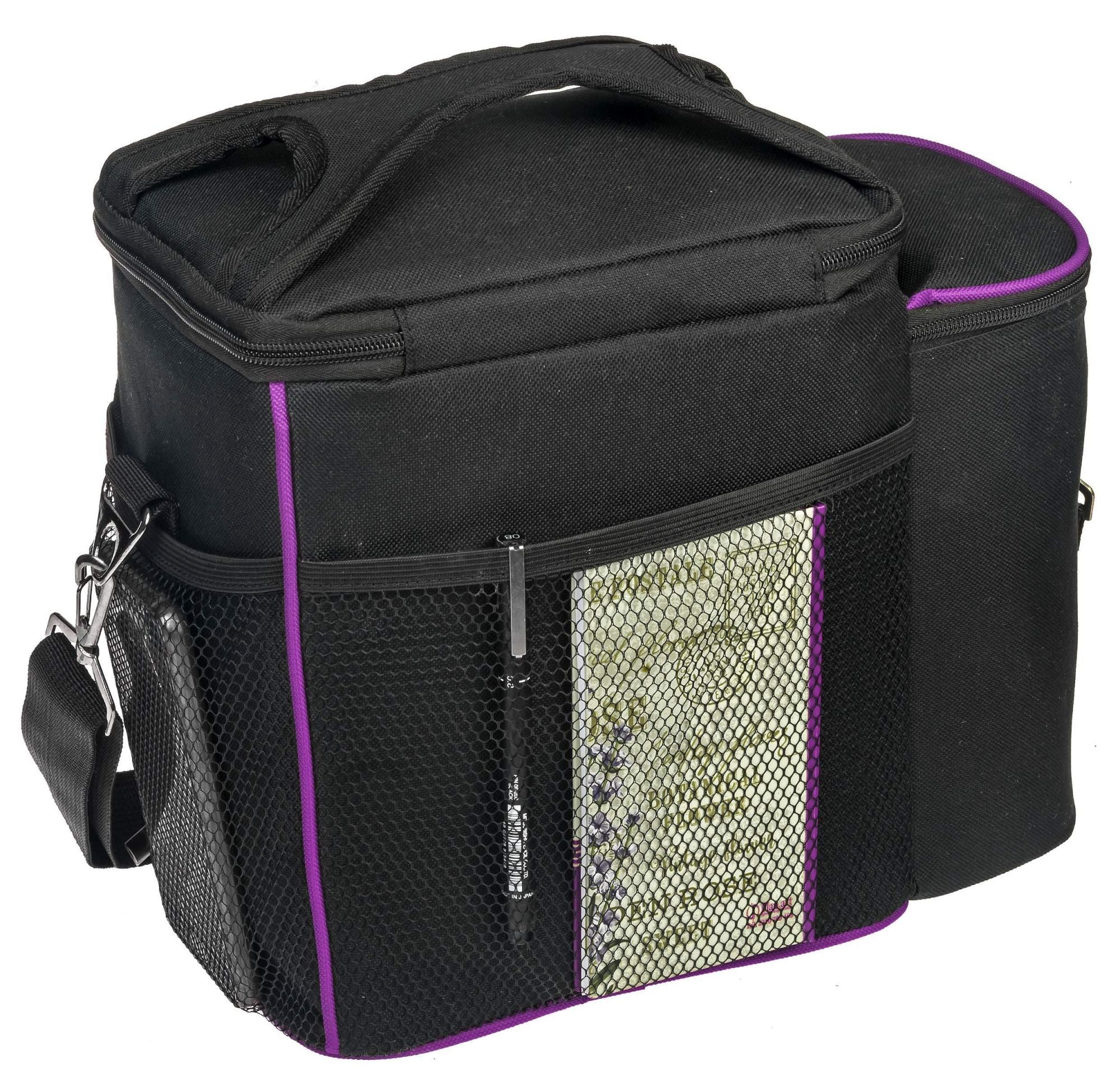 Meal Prep Insulated Lunch Box, Black Purple - BagNook
