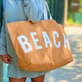 Load image into Gallery viewer, (camel)Let's Do Beach - Canvas Tote - BagNook