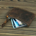 Load image into Gallery viewer, The Cael | Handmade Leather Coin Purse w/Zipper - BagNook