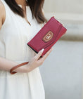 Load image into Gallery viewer, (wine)Davina Tote Set w/wallet her Crossover Womens Purse by Mia K - BagNook