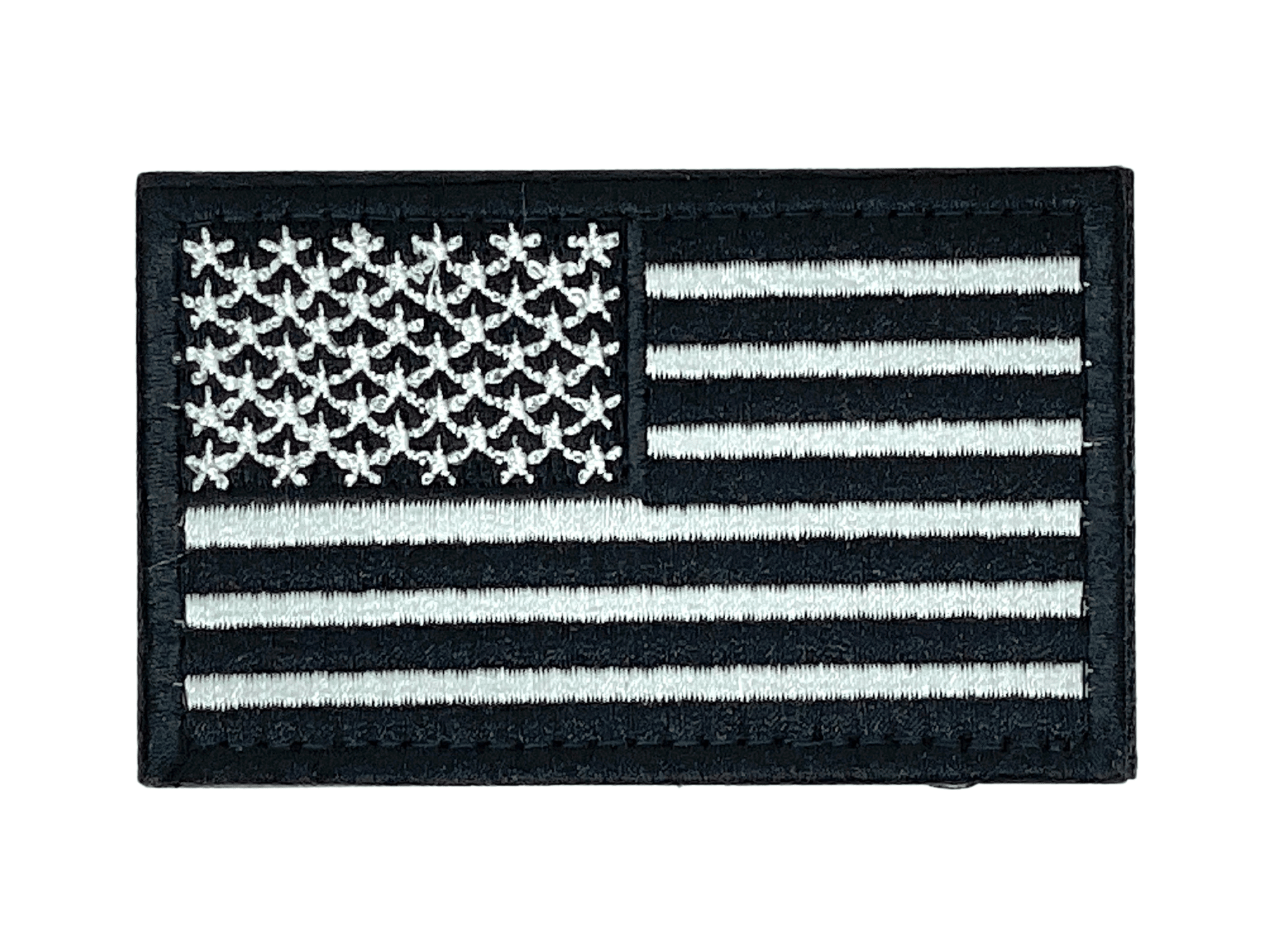(black & white)Tactical USA Flag Patch w/Detachable Backing - BagNook