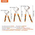 Load image into Gallery viewer, VEVOR 3pc Groove Joint Pliers Set, 12/10/8 inch - BagNook