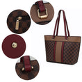 Load image into Gallery viewer, (coffee-red)Fabiola Tote Handbag with Wallet by Mia k - BagNook