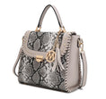 Load image into Gallery viewer, (lt grey)Lilli Satchel Vegan Leather Handbag by Mia k - BagNook