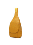 Load image into Gallery viewer, (mustard)Cleisy M Embossed Women Sling Bag by MKF - BagNook