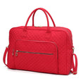 Load image into Gallery viewer, (red)Jayla Solid Quilted Cotton Duffel Bag by Mia K - BagNook