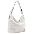 Load image into Gallery viewer, (white) Hobo Bag with Silver-Tone Hardware - bagNook.com
