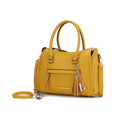 Load image into Gallery viewer, (mustard)Valeria Satchel Handbag with Keyring by Mia K - BagNook