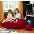 Load image into Gallery viewer, Jaxx 4 ft Cocoon Kids Bean Bag, Cherry - BagNook