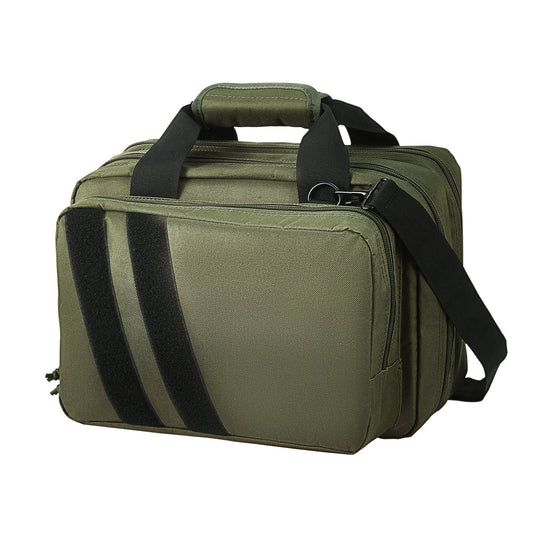 VEVOR Tactical Pistol Bag with 2 Pistol Cases - Green - BagNook