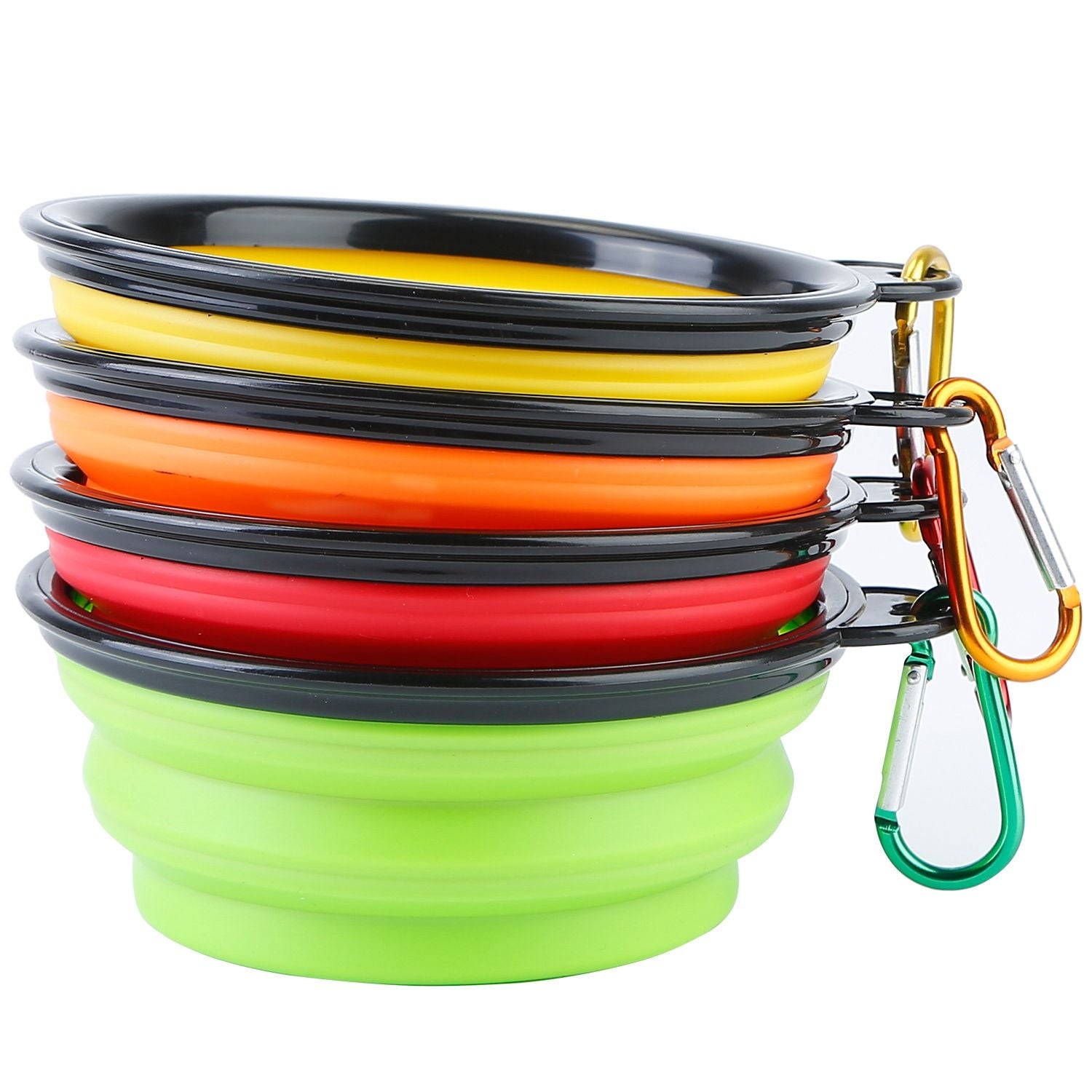 4pc Silicone Collapsible Dog Bowls - BPA Free - BagNook