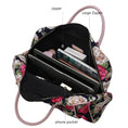 Load image into Gallery viewer, (navy blue)Jayla Quilted Botanical Pattern Duffel Bag by Mia k - BagNook